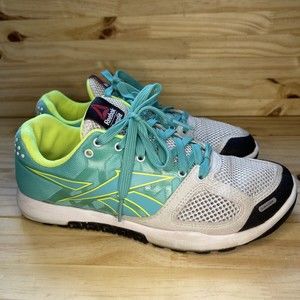 Reebok Crossfit Nano 2 Teal Yellow Gray Training Shoes M44459 Women's Size 7